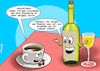 Cartoon: Kaffee Wein (small) by Joshua Aaron tagged kaffee,wein,alkohol,stimmungsschwankungen,morgen,abend,frühstück,feiern
