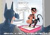 Cartoon: Katzeklo (small) by Joshua Aaron tagged catwoman,superhelden,katze,klo,litterbox,streu