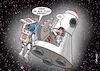 Cartoon: Lieferando (small) by Joshua Aaron tagged pizza,lieferdienst,space,weltraum,rakete,astronaut,pizzeria