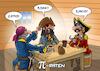 Cartoon: Pi-Raten (small) by Joshua Aaron tagged piraten zahl pi mathematik math2022