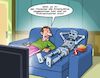 Cartoon: Technische Prokrastination (small) by Chris Berger tagged prokrastination,faul,computer,roboter,faulpelz,fernsehen,arbeitsplätze,wegrationalisiert