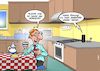Cartoon: Verkehrsnachrichten (small) by Joshua Aaron tagged alexa,verkehr,single,frühstück,sex,küche