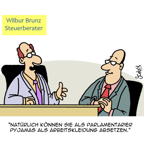 Cartoon: Absetzbar (medium) by Karsten Schley tagged steuern,politik,politiker,arbeit,arbeitskleidung,parlament,demokratie,parlamentarier,steuerberater,geld,gesellschaft,steuern,politik,politiker,arbeit,arbeitskleidung,parlament,demokratie,parlamentarier,steuerberater,geld,gesellschaft