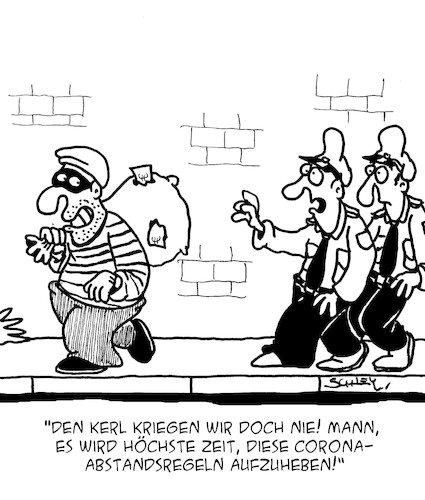 Cartoon: Abstandsregel (medium) by Karsten Schley tagged corona,politik,abstandsregel,gesundheit,vorschriften,kriminalität,polizei,gesellschaft,corona,politik,abstandsregel,gesundheit,vorschriften,kriminalität,polizei,gesellschaft