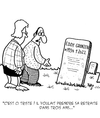 Cartoon: Age de la retraite (medium) by Karsten Schley tagged retraite,politique,elections,economie,retraite,politique,elections,economie