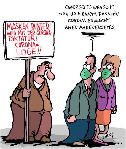 Cartoon: Alles LÜGE! (medium) by Karsten Schley tagged corona,coronaleugner,verschwörungstheoretiker,politik,bildung,wissenschaft,forschung,medien,gesellschaft,corona,coronaleugner,verschwörungstheoretiker,politik,bildung,wissenschaft,forschung,medien,gesellschaft