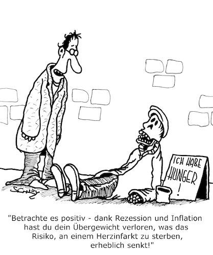Cartoon: Alles wird gut! (medium) by Karsten Schley tagged armut,hunger,wirtschaft,rezession,inflation,arbeitslosigkeit,politik,gesellschaft,armut,hunger,wirtschaft,rezession,inflation,arbeitslosigkeit,politik,gesellschaft