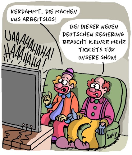 Cartoon: Arbeitslos! (medium) by Karsten Schley tagged deutschland,wahlen,politik,regierung,ampel,spd,fdp,grüne,kompetenz,gesellschaft,deutschland,wahlen,politik,regierung,ampel,spd,fdp,grüne,kompetenz,gesellschaft