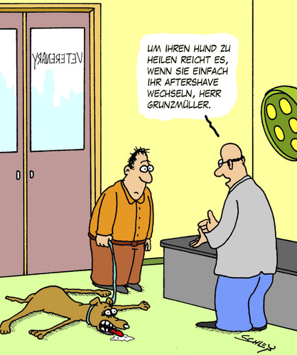 Cartoon: Armer Hund (medium) by Karsten Schley tagged tiere,männer,mann,haustiere,gesellschaft