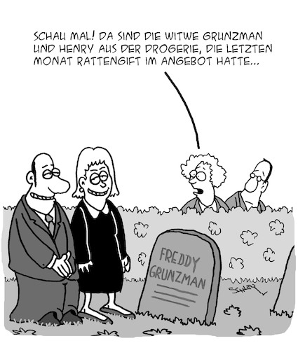 Cartoon: Auf dem Friedhof (medium) by Karsten Schley tagged ehe,männer,frauen,tod,witwen,friedhöfe,kriminalität,sonderangebote,wirtschaft,beziehungen,gesellschaft,ehe,männer,frauen,tod,witwen,friedhöfe,kriminalität,sonderangebote,wirtschaft,beziehungen,gesellschaft