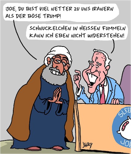 Cartoon: Biden und der Iran (medium) by Karsten Schley tagged biden,usa,iran,frauen,übergriffe,politik,schwäche,atombombe,nato,sicherheit,biden,usa,iran,frauen,übergriffe,politik,schwäche,atombombe,nato,sicherheit