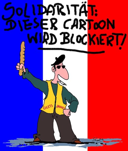 Cartoon: Blockade! (medium) by Karsten Schley tagged frankreich,blockaden,spritpreise,proteste,soziales,regierung,macron,politik,autobahnen,transport,diesel,demokratie,geld,frankreich,blockaden,spritpreise,proteste,soziales,regierung,macron,politik,autobahnen,transport,diesel,demokratie,geld