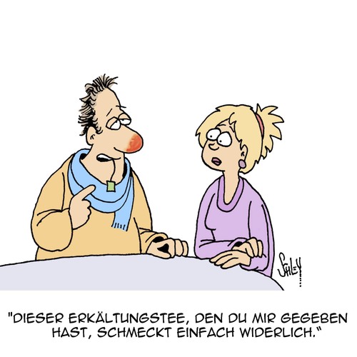 Cartoon: Das ist GESUND!! (medium) by Karsten Schley tagged krankheit,gesundheit,grippe,erkältung,männer,frauen,liebe,ehe,beziehungen,krankheit,gesundheit,grippe,erkältung,männer,frauen,liebe,ehe,beziehungen