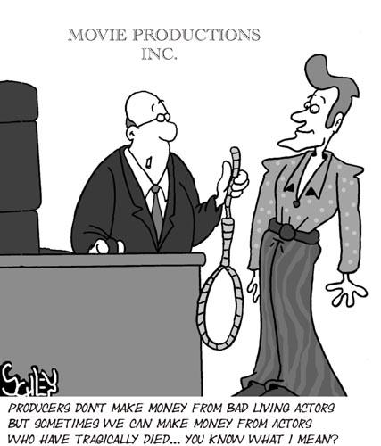 Cartoon: Dead Actors (medium) by Karsten Schley tagged entertainment