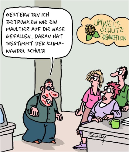 Cartoon: Der böse Klimawandel!!! (medium) by Karsten Schley tagged klimawandel,wahlen,alkohol,suff,umweltschutz,schuld,politik,gastronomie,gesellschaft,klimawandel,wahlen,alkohol,suff,umweltschutz,schuld,politik,gastronomie,gesellschaft