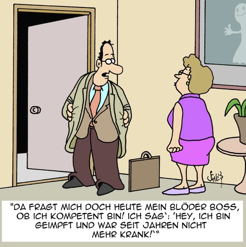 Cartoon: Der Chef ist so blöd!! (medium) by Karsten Schley tagged arbeit,arbeitgeber,arbeitnehmer,business,vorgesetzte,angestellte,kompetenz,ehe,familie,männer,frauen,wirtschaft,arbeit,arbeitgeber,arbeitnehmer,business,vorgesetzte,angestellte,kompetenz,ehe,familie,männer,frauen,wirtschaft