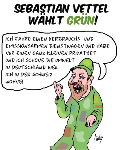 Der grüne Herr Vettel