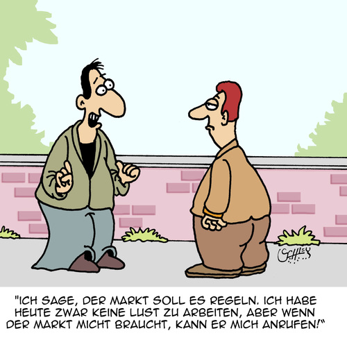 Cartoon: Der Markt regelt das! (medium) by Karsten Schley tagged business,wirtschaft,arbeit,markt,marktwirtschaft,selbstregulierung,marktregulierung,jobs,arbeitgeber,arbeitnehmer,marktregeln,business,wirtschaft,arbeit,markt,marktwirtschaft,selbstregulierung,marktregulierung,jobs,arbeitgeber,arbeitnehmer,marktregeln