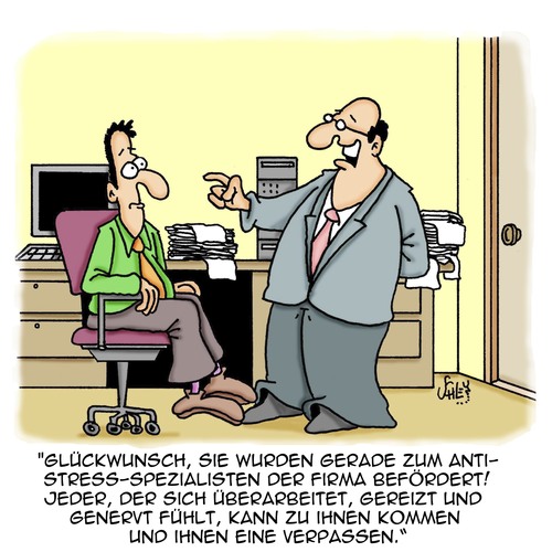 Cartoon: Der Spezialist (medium) by Karsten Schley tagged arbeit,karriere,arbeitgeber,arbeitnehmer,stress,gesundheit,beförderung,gehalt,löhne,jobs,business,burn,out,druck,gesellschaft,arbeit,karriere,arbeitgeber,arbeitnehmer,stress,gesundheit,beförderung,gehalt,löhne,jobs,business,burn,out,druck,gesellschaft