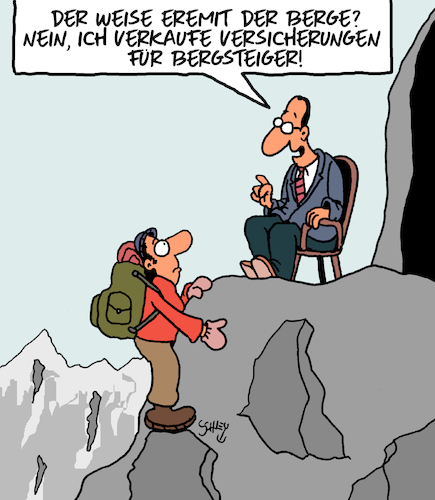 Cartoon: Der weise Mann (medium) by Karsten Schley tagged weisheit,marketing,berge,bergsteiger,verkäufer,vertreter,versicherungen,außendienst,umsätze,vertrieb,wirtschaft,weisheit,marketing,berge,bergsteiger,verkäufer,vertreter,versicherungen,außendienst,umsätze,vertrieb,wirtschaft