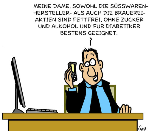 Cartoon: Diabetiker (medium) by Karsten Schley tagged investments,akzien,aktienmärkte,aktienkurse,börse,gesundheit,ernährung,diabetis,geld,geldanlage,anlageberater,investments,akzien,aktienkurse,börse,gesundheit,ernährung,diabetis,geld