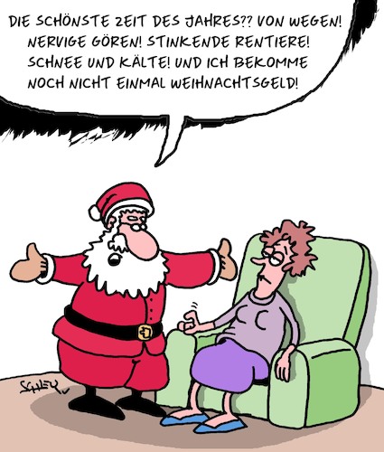 Cartoon: Die schönste Zeit... (medium) by Karsten Schley tagged weihnachten,familie,kinder,rentiere,weihnachtsmann,weihnachtsgeld,feiertage,religion,christentum,weihnachten,familie,kinder,rentiere,weihnachtsmann,weihnachtsgeld,feiertage,religion,christentum