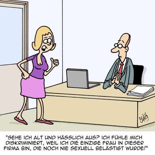 Cartoon: DISKRIMINIERUNG STOPPEN!!! (medium) by Karsten Schley tagged frauen,männer,diskriminierung,arbeit,wirtschaft,business,arbeitgeber,arbeitnehmer,belästigung,gleichberechtigung,ungerechtigkeit,frauen,männer,diskriminierung,arbeit,wirtschaft,business,arbeitgeber,arbeitnehmer,belästigung,gleichberechtigung,sex,ungerechtigkeit