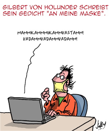 Cartoon: Ein Gedicht (medium) by Karsten Schley tagged covid19,corona,kunst,künstler,gedichte,masken,gesundheit,vorbeugung,ansteckung,politik,kultur,gesellschaft,covid19,corona,kunst,künstler,gedichte,masken,gesundheit,vorbeugung,ansteckung,politik,kultur,gesellschaft