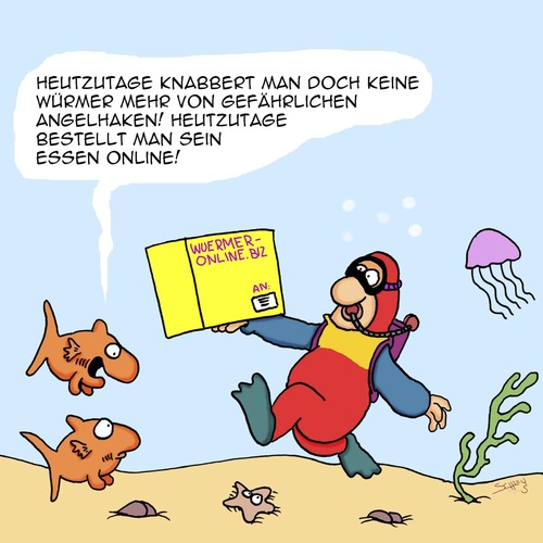 Cartoon: Einkaufen (medium) by Karsten Schley tagged shopping,internet,online,business,wirtschaft,kunden,ernährung,gesundheit,kaufverhalten,lieferung,lieferanten,shopping,internet,online,business,wirtschaft,kunden,ernährung,gesundheit,kaufverhalten,lieferung,lieferanten