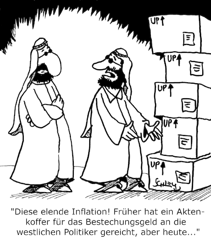 Cartoon: Elende Inflation!! (medium) by Karsten Schley tagged inflation,politik,kriminalität,korruption,eu,politiker,qatar,bestechung,medien,inflation,politik,kriminalität,korruption,eu,politiker,qatar,bestechung,medien
