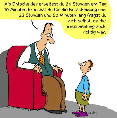 Cartoon: Entscheider (medium) by Karsten Schley tagged wirtschaft,business,väter,söhne,vaterschaft,jugend,gesellschaft,deutschland,wirtschaft,business,väter,söhne,vaterschaft,jugend,gesellschaft,deutschland