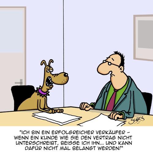 Cartoon: Erfolg (medium) by Karsten Schley tagged verkaufen,verkäufer,erfolg,wirtschaft,business,umsatz,geld,kunden,jobs,tiere,hunde,verkaufen,verkäufer,erfolg,wirtschaft,business,umsatz,geld,kunden,jobs,tiere,hunde