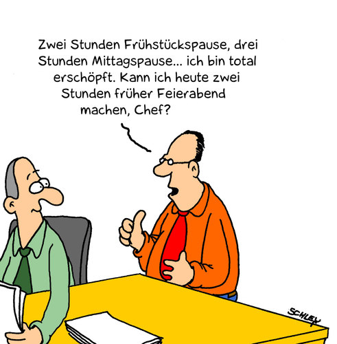 Cartoon: Erschöpfung (medium) by Karsten Schley tagged arbeit,wirtschaft,gesellschaft,gesundheit,arbeitsplätze,arbeit,wirtschaft,gesellschaft,gesundheit,arbeitsplätze,arbeitsplatz,angestellte,angestellter,arbeitgeber,arbeitnehmer,beruf,personal,mitarbeiter,unternehmen,firma,pause,feierabend,arbeitszeiten