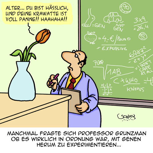 Cartoon: Experimente (medium) by Karsten Schley tagged wissenschaft,forschung,genforschung,genmanipulation,wissenschaftler,mode,business,wirtschaft,wissenschaft,forschung,genforschung,genmanipulation,wissenschaftler,mode,business,wirtschaft