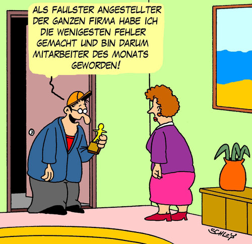 Cartoon: Faulpelz (medium) by Karsten Schley tagged arbeit,arbeitnehmer,arbeitgeber,wirtschaft,business,ökonomie,gesellschaft,deutschland,arbeit,arbeitnehmer,arbeitgeber,wirtschaft,business,ökonomie,gesellschaft,deutschland