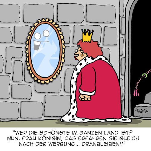 Cartoon: Frau im Spiegel... (medium) by Karsten Schley tagged märchen,literatur,filme,monarchie,werbung,fernsehen,schönheit,frauen,märchen,literatur,filme,monarchie,werbung,fernsehen,schönheit,frauen