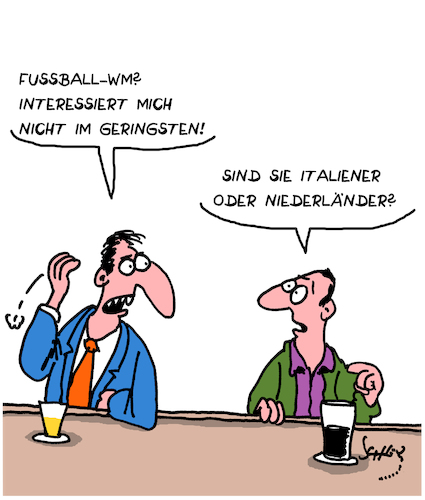 Cartoon: Fußball-WM 2018 (medium) by Karsten Schley tagged sport,fußball,fifa,russland,weltmeisterschaft,italien,niederlande,sport,fußball,fifa,russland,weltmeisterschaft,italien,niederlande