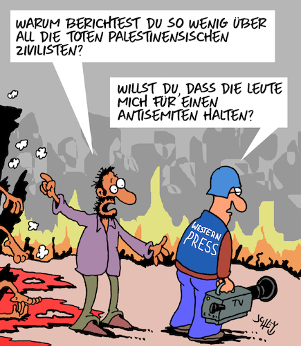 Cartoon: Gaza und die Medien (medium) by Karsten Schley tagged gaza,israel,krieg,palestinenser,zivilisten,opfer,medien,politik,gaza,israel,krieg,palestinenser,zivilisten,opfer,medien,politik