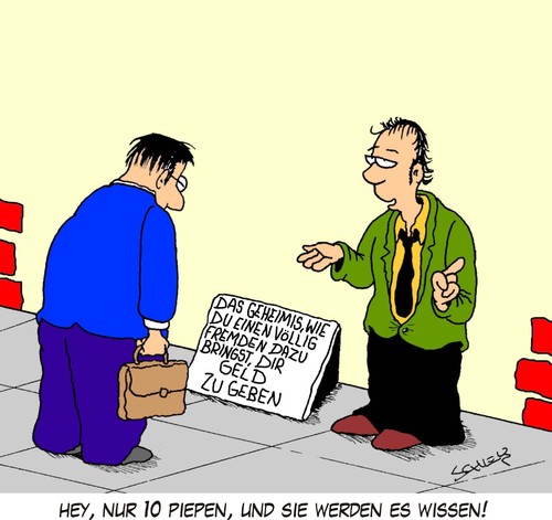 Cartoon: Geheimnis (medium) by Karsten Schley tagged business,geld,markt,profit,finanzmarkt,wirtschaft,börse,aktien,aktienkurse,business,geld,markt,profit,finanzmarkt,wirtschaft,börse,aktien,aktienkurse,reichtum,armut,betteln,job,arbeit,tricksen