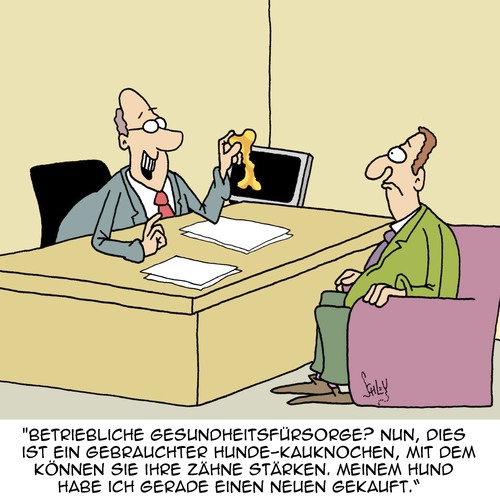 Cartoon: Gesundheitsfürsorge (medium) by Karsten Schley tagged gesundheit,arbeitgeber,arbeitnehmer,fürsorge,dental,zähne,wirtschaft,business,gesundheit,arbeitgeber,arbeitnehmer,fürsorge,dental,zähne,wirtschaft,business