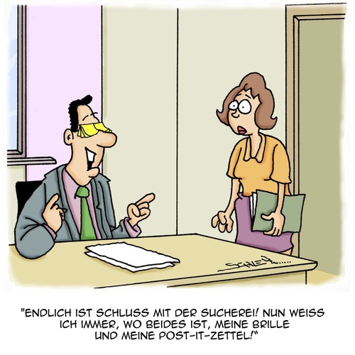 Cartoon: Hier herrscht Ordnung! (medium) by Karsten Schley tagged ordnung,brillen,büro,business,wirtschaft,organisation,jobs,ordnung,brillen,büro,business,wirtschaft,organisation,jobs