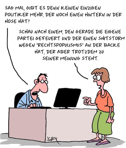 Cartoon: Hintern in der Hose (medium) by Karsten Schley tagged politik,politiker,wahlkampf,meinungen,courage,medien,rückgrat,parteien,säuberungen,demokratie,populismus,shitstorm,sozialmedien,gesellschaft,deutschland,politik,politiker,wahlkampf,meinungen,courage,medien,rückgrat,parteien,säuberungen,demokratie,populismus,shitstorm,sozialmedien,gesellschaft,deutschland