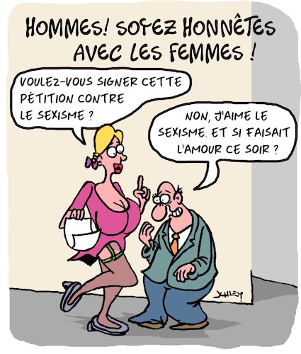 Cartoon: Honnetete (medium) by Karsten Schley tagged hommes,femmes,sexe,honnetete,relations,amour,hommes,femmes,sexe,honnetete,relations,amour