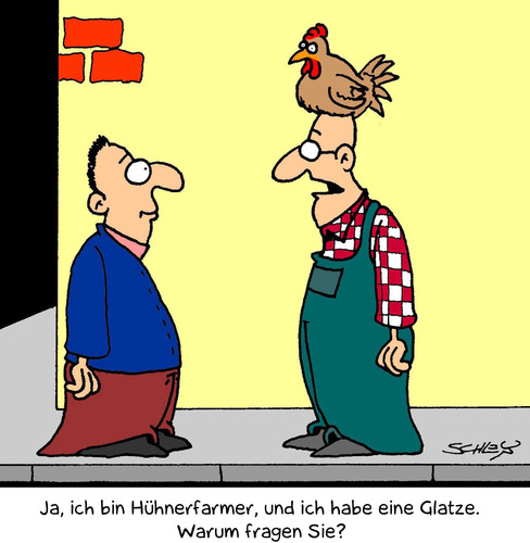 Cartoon: Hühnerfarmer (medium) by Karsten Schley tagged wirtschaft,landwirtschaft,tiere,arbeit,arbeitsplätze,geld,wirtschaft,landwirtschaft,tiere,arbeit,arbeitsplätze,geld,job