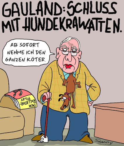 Cartoon: im Ganzen (medium) by Karsten Schley tagged afd,gauland,krawatten,mode,hunde,geschmack,tradition,teckelzüchter,alter,senilität,rechtsextremismus,populismus,politik,nazis,gesellschaft,demokratie,afd,gauland,krawatten,mode,hunde,geschmack,tradition,teckelzüchter,alter,senilität,rechtsextremismus,populismus,politik,nazis,gesellschaft,demokratie