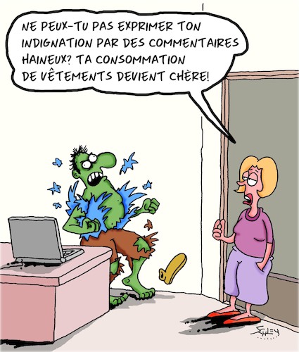 Cartoon: Indignation! (medium) by Karsten Schley tagged indignation,opinions,commentaires,haineux,facebook,politique,religion,indignation,opinions,commentaires,haineux,facebook,politique,religion