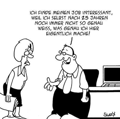Cartoon: Interessant (medium) by Karsten Schley tagged arbeitgeber,arbeitnehmer,wirtschaft,jobs,business,arbeit,karriere,arbeitgeber,arbeitnehmer,wirtschaft,business,jobs,arbeit,karriere