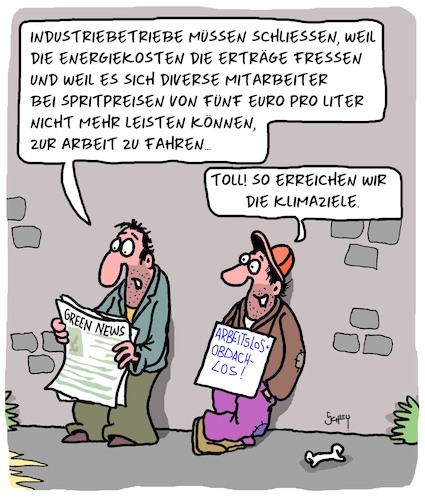 Cartoon: Klimaziele (medium) by Karsten Schley tagged grüne,politik,wirtschaft,soziales,arbeitslosigkeit,industrie,jobs,energie,spritpreise,gesellschaft,grüne,politik,wirtschaft,soziales,arbeitslosigkeit,industrie,jobs,energie,spritpreise,gesellschaft