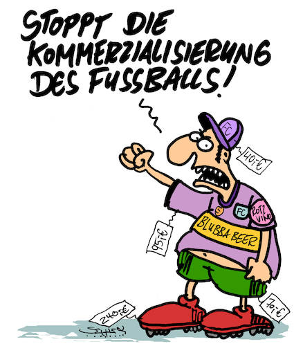 Cartoon: Kommerz (medium) by Karsten Schley tagged fußball,sport,profisport,business,wirtschaft,geld,kapitalismus,investitionen,spekulation,werbung,marketing,kommerzialisierung,tradition,bundesliga,gesellschaft,deutschland,fußball,sport,profisport,business,wirtschaft,geld,kapitalismus,investitionen,spekulation,werbung,marketing,kommerzialisierung,tradition,bundesliga,gesellschaft,deutschland