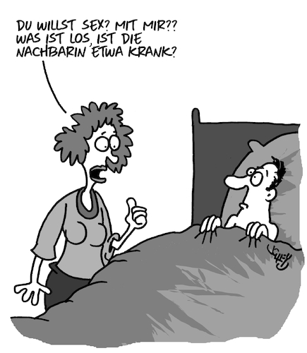 Cartoon: Krank (medium) by Karsten Schley tagged liebe,ehe,männer,frauen,seitensprung,beziehungen,familie,liebe,sex,ehe,männer,frauen,seitensprung,beziehungen,familie